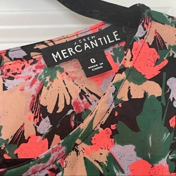 j crew floral neon dress - size 0 - Picture 3 of 3